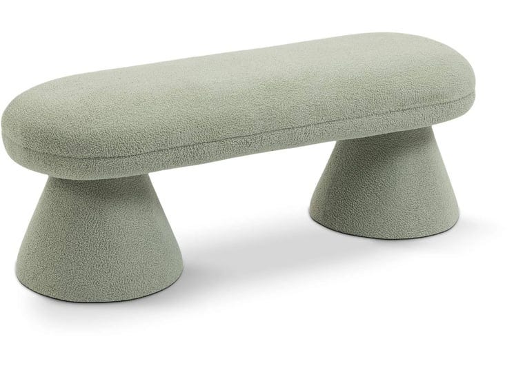 meridian-furniture-drum-mint-faux-shearling-teddy-fabric-bench-1
