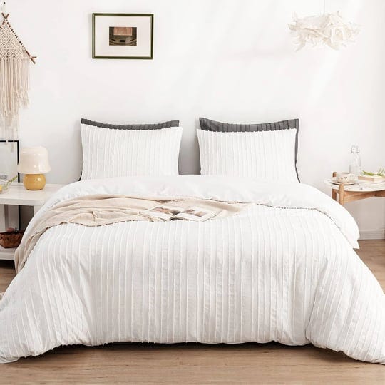 warmdern-white-boho-duvet-cover-set-queen-size-striped-textured-duvet-cover-tufted-bedding-set-3-pcs-1