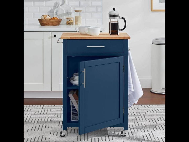 stylewell-glenville-small-midnight-blue-rolling-kitchen-cart-1
