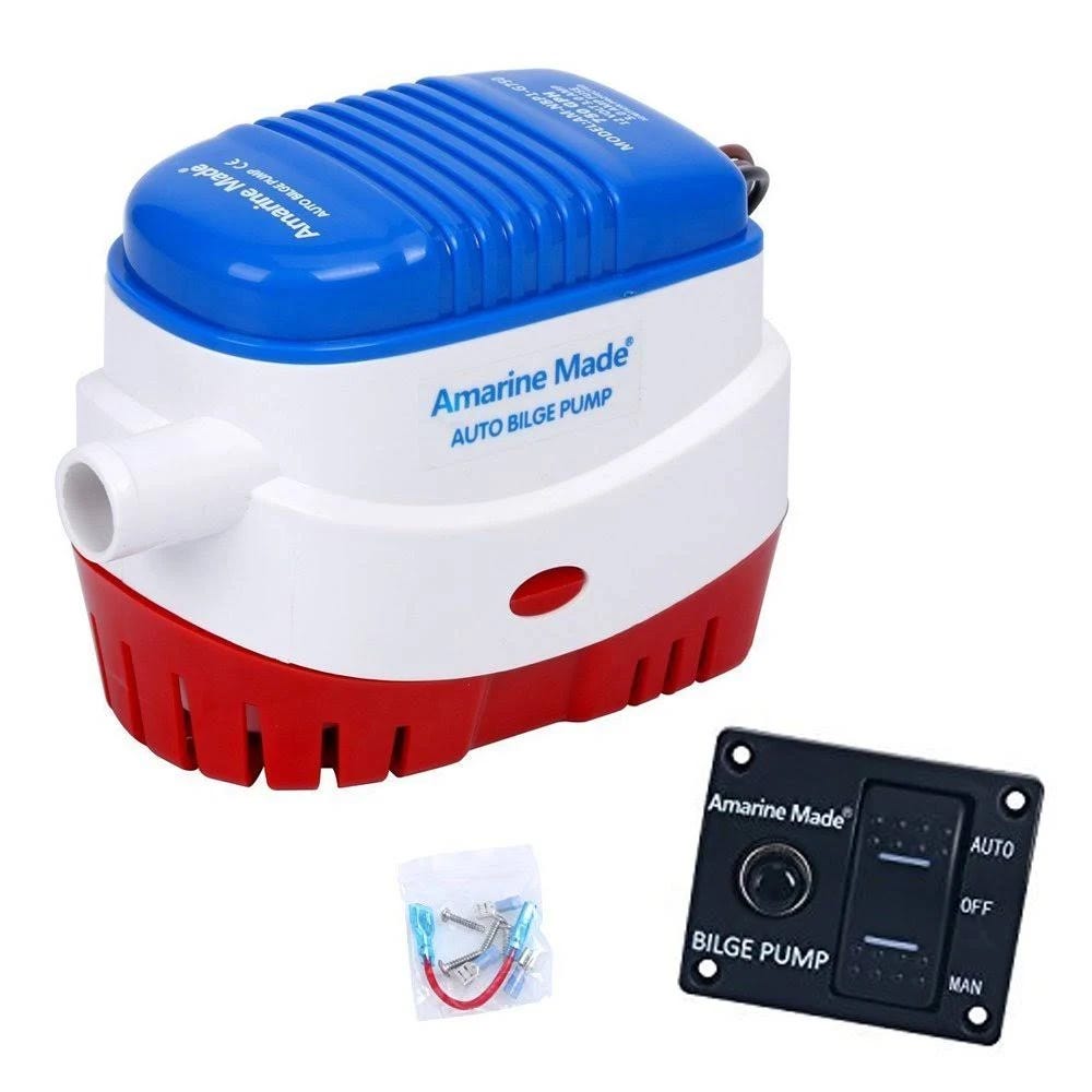 Automatic Submersible Boat Bilge Pump with LED Switch Panel | Image
