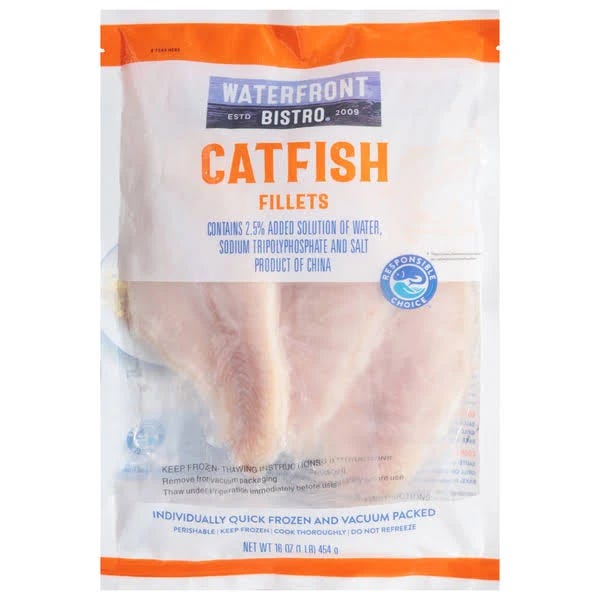 Waterfront Bistro Boneless Catfish Fillets (16 oz) - Farm-raised, Skinless & Boneless | Image