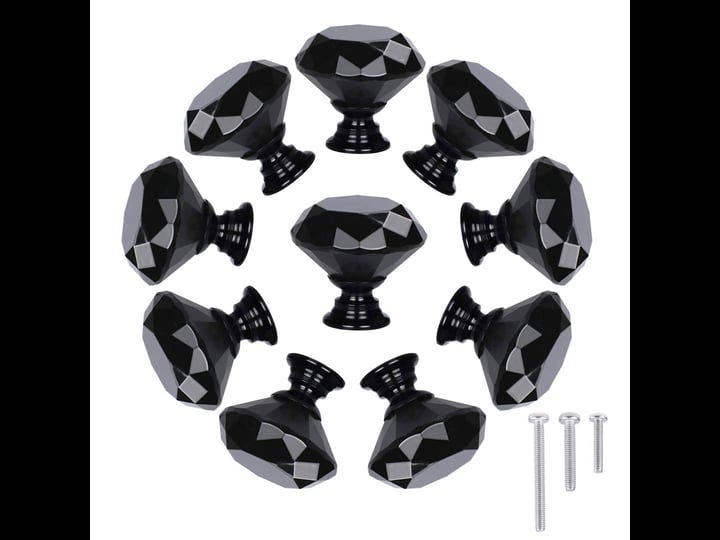 stmk-10-pack-drawer-knobs-drawer-pulls-black-diamond-shaped-crystal-glass-30mm-cabinet-knobs-pull-ha-1