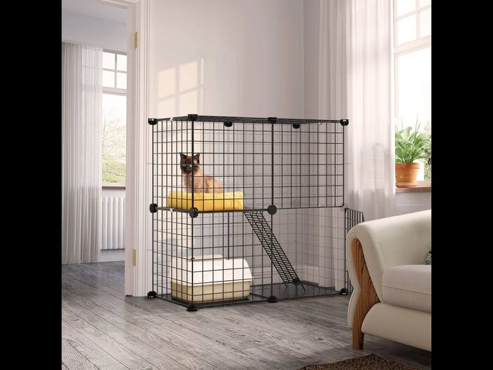 281428-inch-indoor-cat-cage-crate-diy-pet-playpen-with-detachable-metal-wire-1