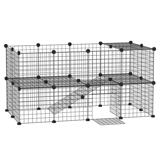 pawhut-36-panel-pet-playpen-small-animal-cage-metal-wire-indoor-outdoor-portable-1