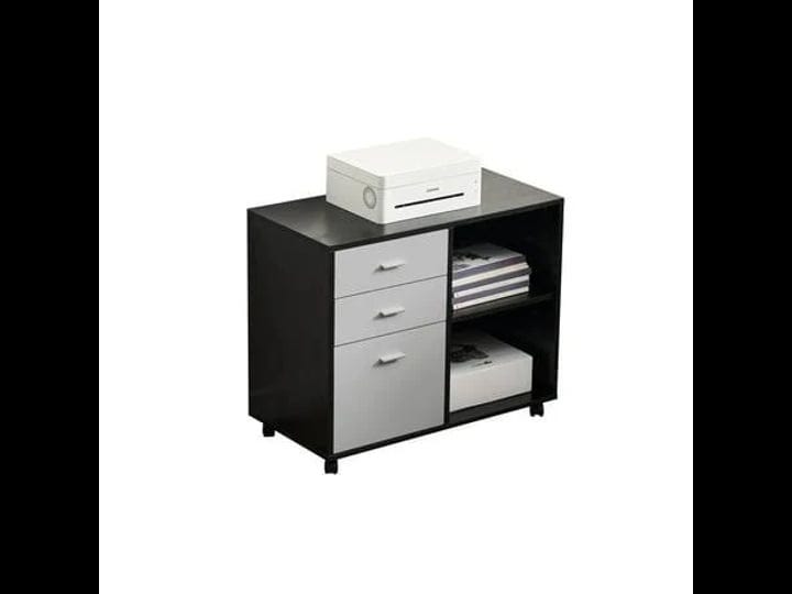 32-wide-3-drawer-mobile-lateral-filing-cabinetblack-oak-and-grey-file-cabinet-with-printer-stand-for-1