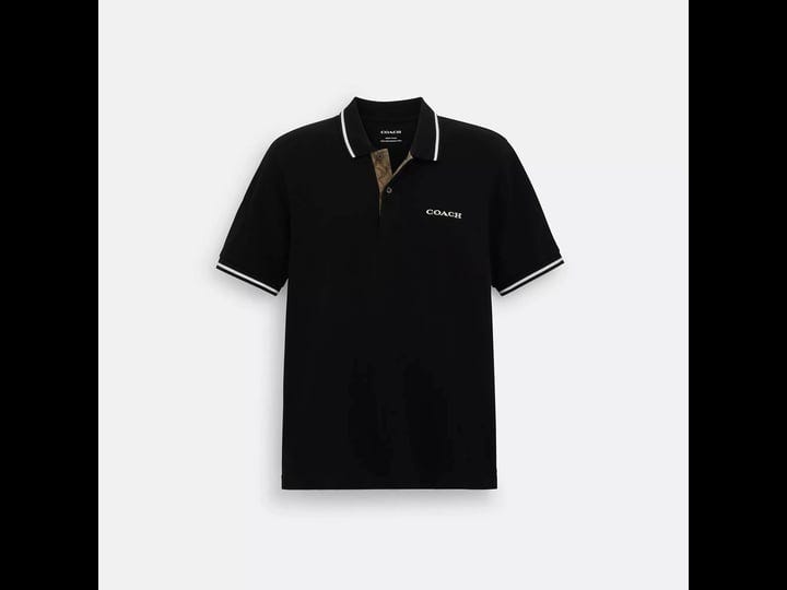 coach-outlet-signature-polo-mens-shirts-black-size-medium-1