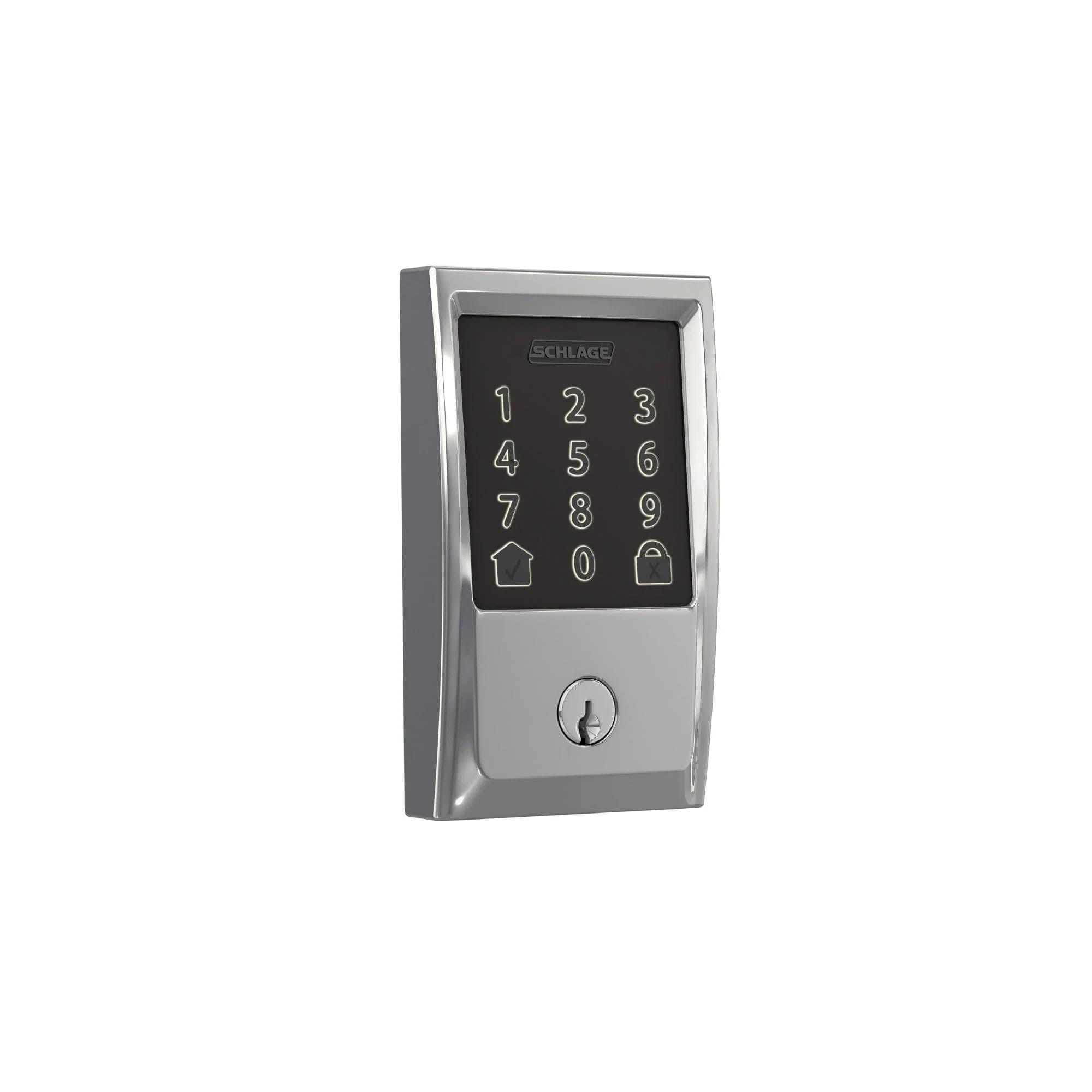 Schlage Encode Smart WiFi Deadbolt - Advanced Security for Home Access, Bright Chrome | Image