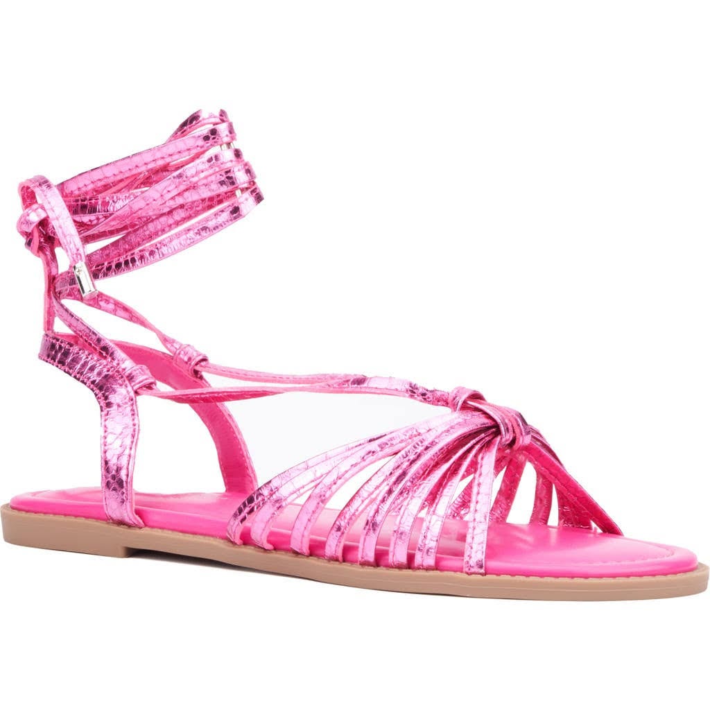 Stylish Baby Pink Wide Width Daria Sandal | Image