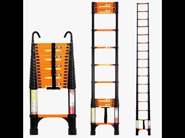 boweiti-15-5ft-telescoping-ladder-aluminum-collapsible-ladder-w-triangle-stabilizers-detachable-hook-1