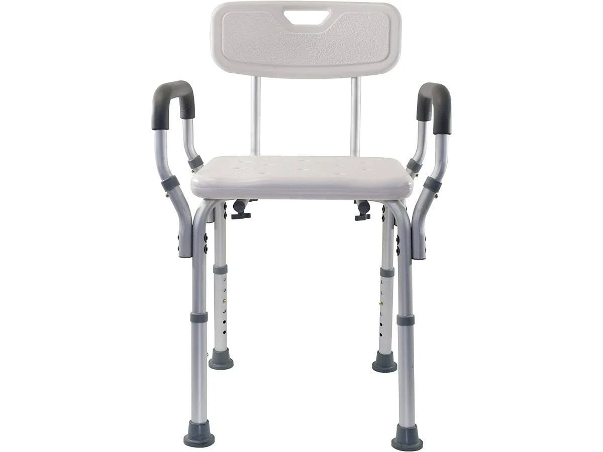 Adjustable Shower Chair with Arms and Back - Portable Bathroom Lift | Image