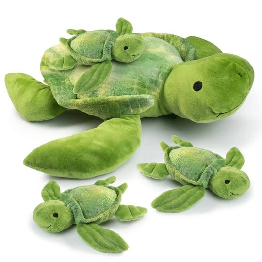 plush-creations-talking-stuffed-mommy-sea-turtle-with-3-baby-turtles-in-her-tummy-plush-turtles-stuf-1