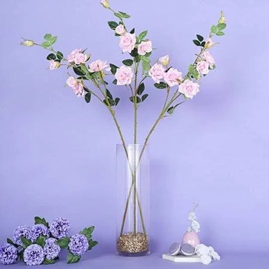 efavormart-pack-of-2-38-inch-pink-silk-long-stem-roses-artificial-flowers-rose-bouquet-home-decor-fo-1