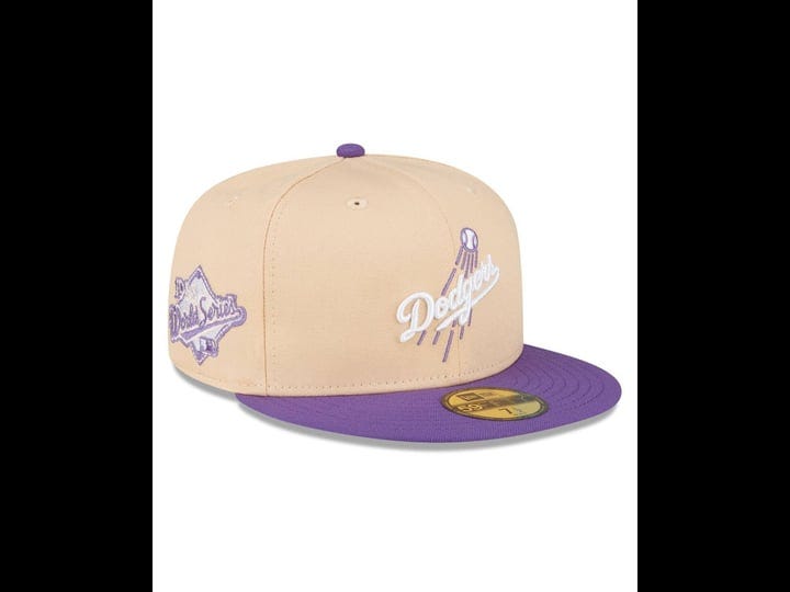 mens-new-era-peach-purple-los-angeles-dodgers-1988-world-series-side-patch-59fifty-fitted-hat-1