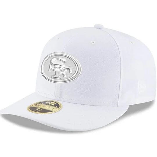 new-era-mens-san-francisco-49ers-white-on-white-low-profile-59fifty-fitted-hat-white-1