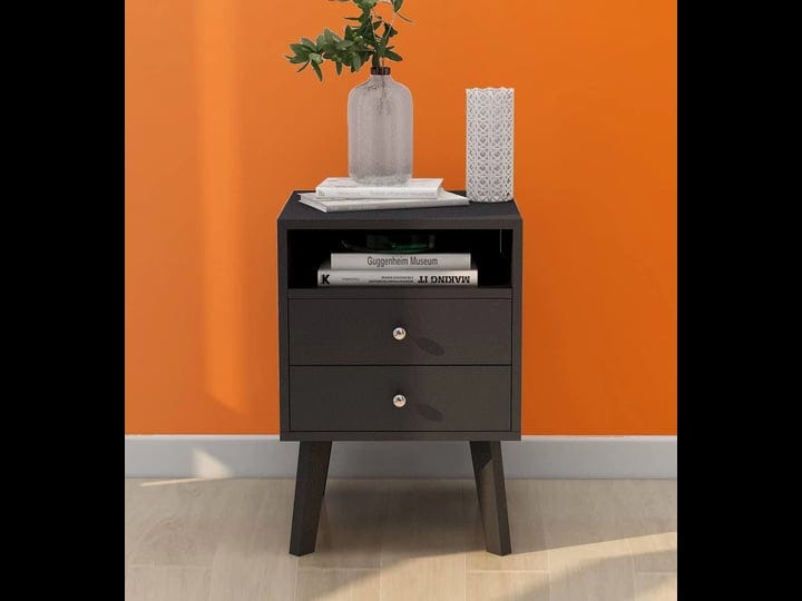 taohfe-black-night-stand-with-2-drawers-and-open-shelf-mid-century-modern-nightstand-with-drawers-22-1
