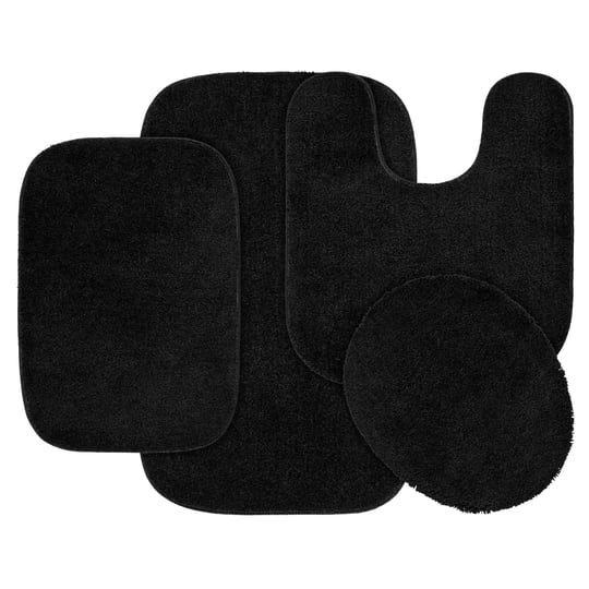 garland-rug-traditional-4-piece-nylon-washable-bathroom-rug-set-black-1