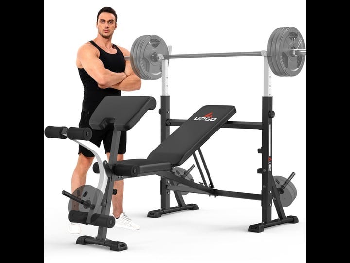 upgo-standard-weight-bench-bench-press-set-with-preacher-curl-pad-and-leg-developer-for-home-gym-ful-1