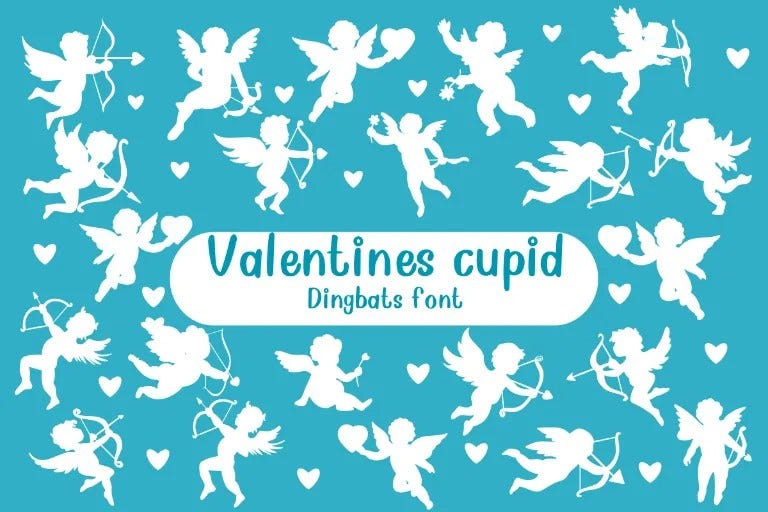 Valentines Cupid Font 1