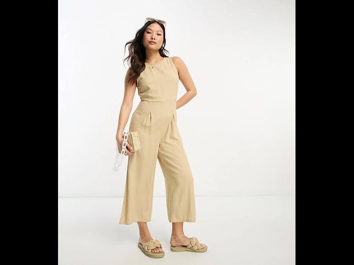 vero-moda-petite-linen-touch-tie-back-jumpsuit-with-pleat-front-wide-leg-in-beige-white-1