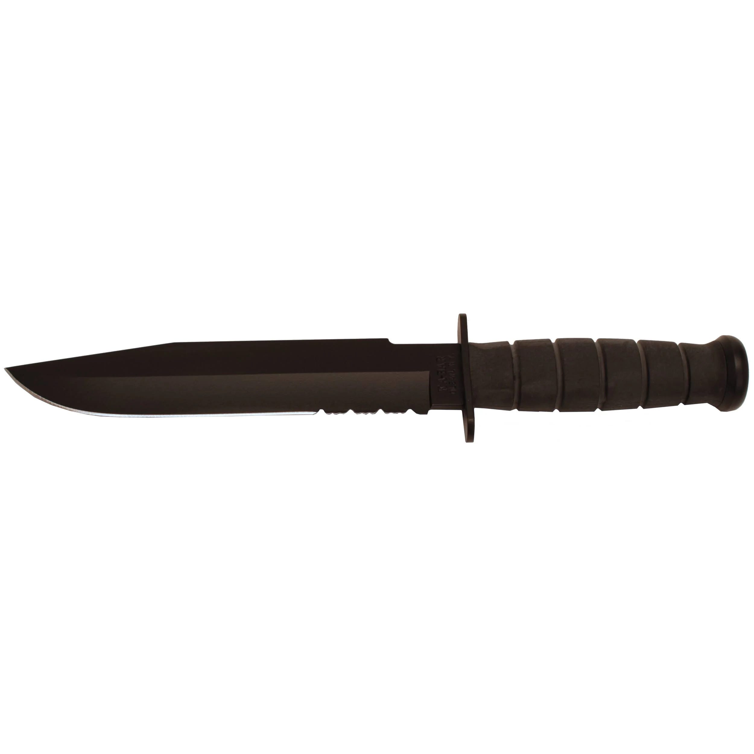 Black Fighter, Straight Edge Fixed Blade Knife | Image
