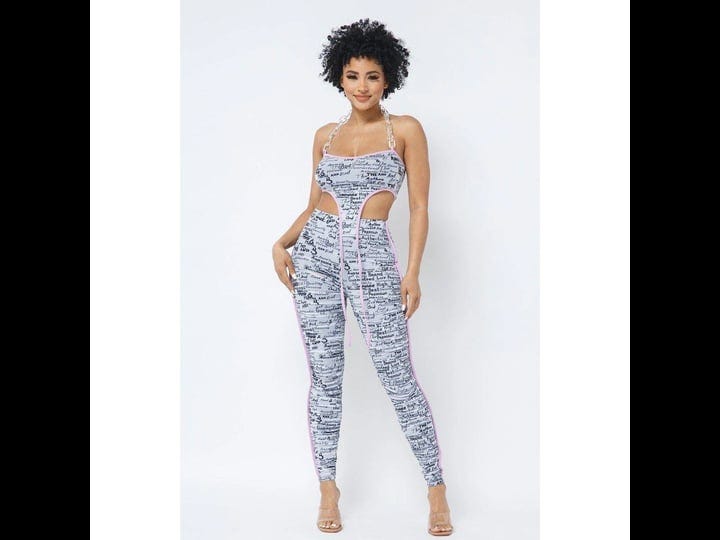 mesh-print-crop-top-with-plastic-chain-halter-neck-with-matching-leggings-m-1