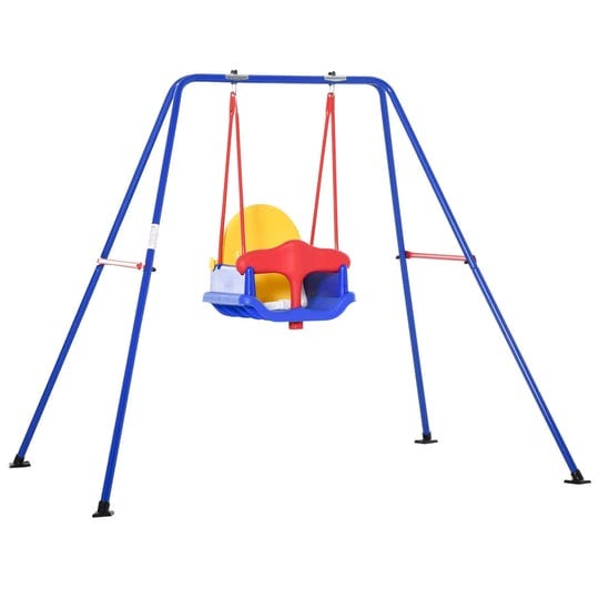 outsunny-metal-toddler-swing-set-with-baby-seat-harness-backyard-playground-outdoor-garden-playset-f-1