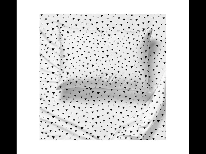 saturday-park-black-triangles-100-organic-cotton-queen-sheet-set-1