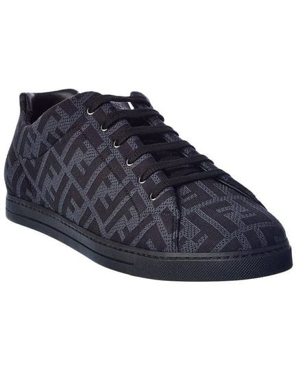 fendi-black-ff-fabric-low-top-sneakers-1