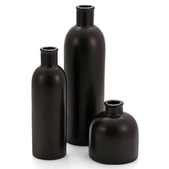 perfnique-ceramic-black-vase-3-matte-black-bud-vases-in-bulk-boho-modern-farmhouse-minimalist-nordic-1