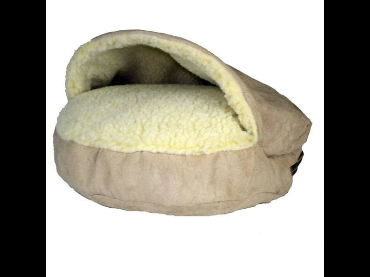 snoozer-cozy-cave-luxury-microsuede-pet-bed-buckskin-small-1