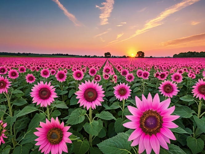 Pink-Sunflowers-1