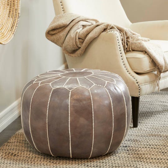 studio-350-leather-bohemian-pouf-grey-size-24-x-24-x-18-gray-1