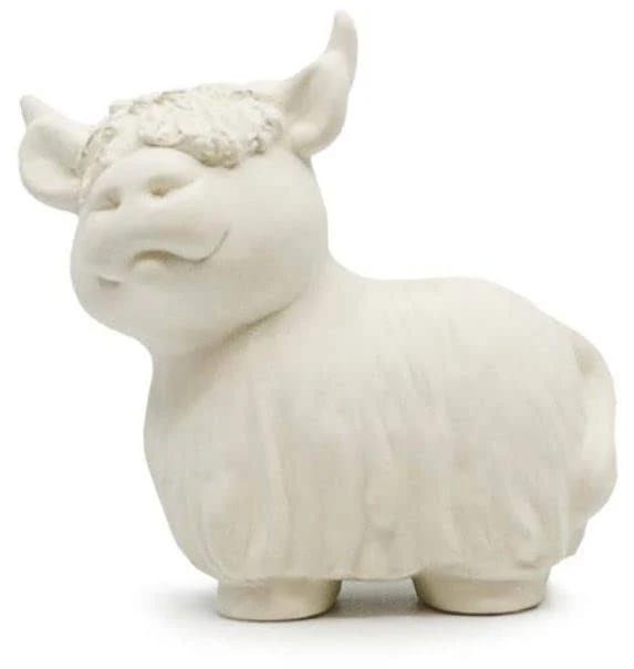 Adorable Paintable Highland Cow Ceramic Keepsake | Image