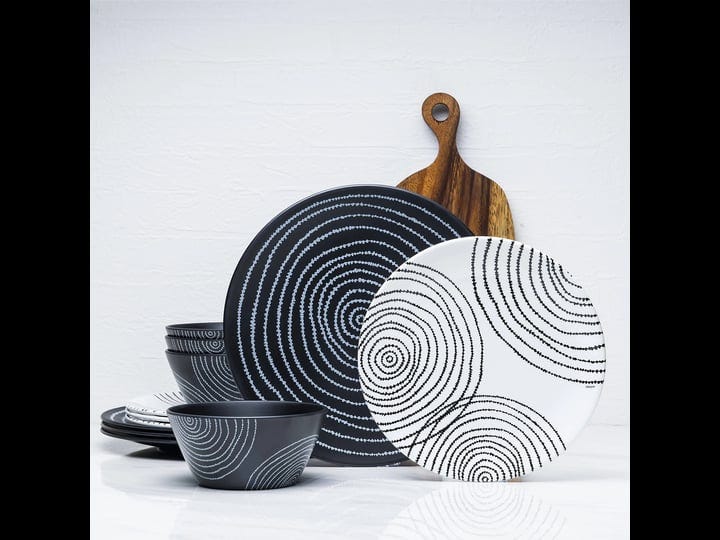 12pc-planet-melamine-plate-bowl-dinnerware-set-black-1