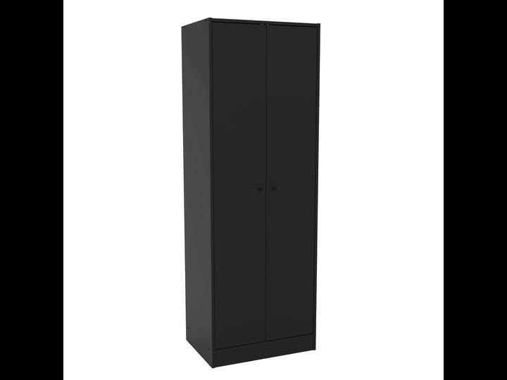 polifurniture-denmark-engineered-wood-2-door-bedroom-wardrobe-in-black-1