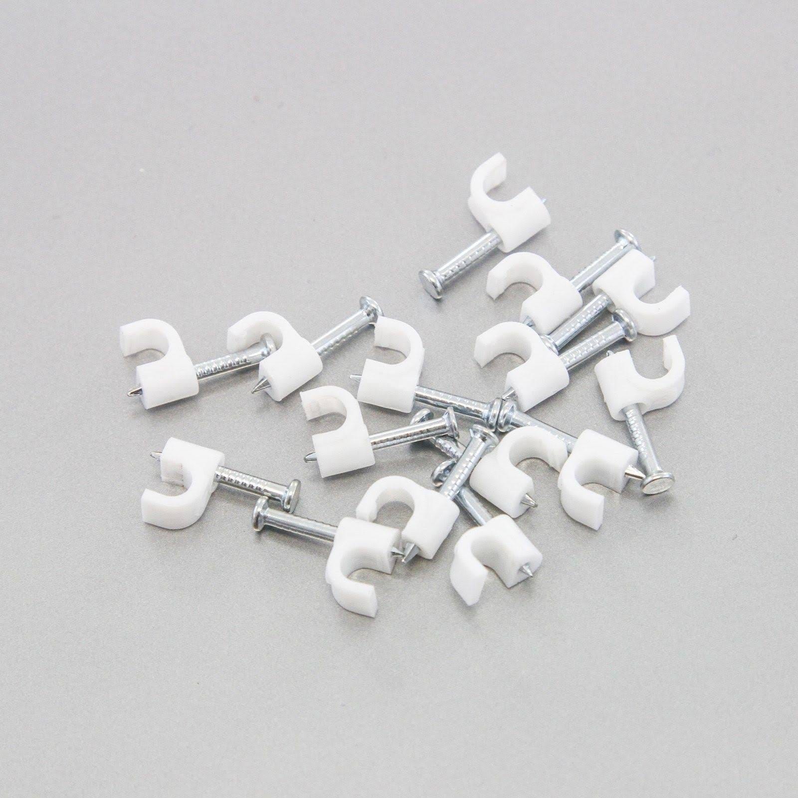 Easy Nail-In Cable Clip Set for Securing Wire and Cables (1000 Round 3/16