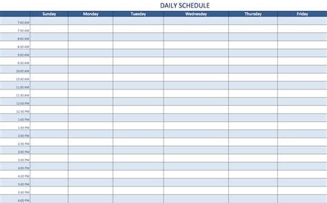 daily schedule maker task list templates