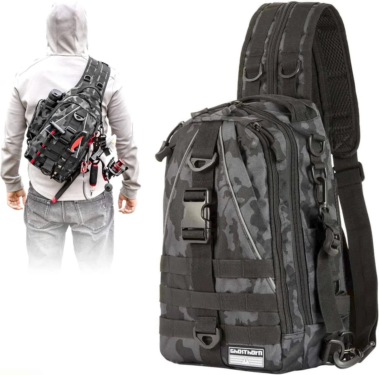Versatile Fishing Backpack with Rod Holder for Men and Adults | Image