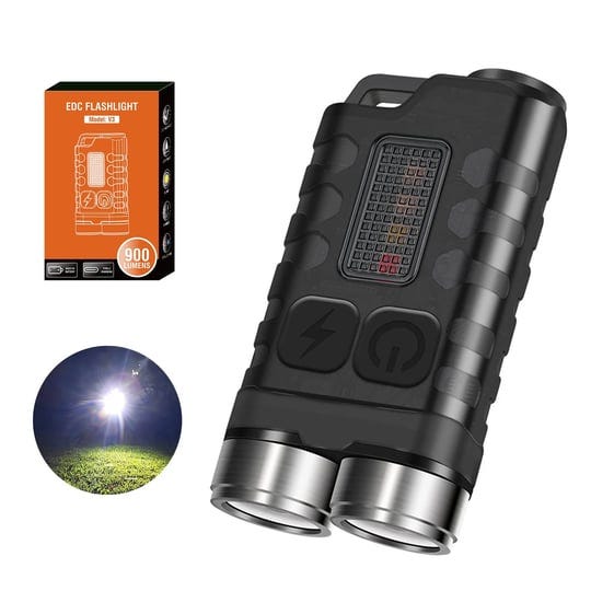 preppers-peak-mini-flashlight-900-high-lumen-keychain-edc-super-bright-pocket-usb-rechargeable-small-1