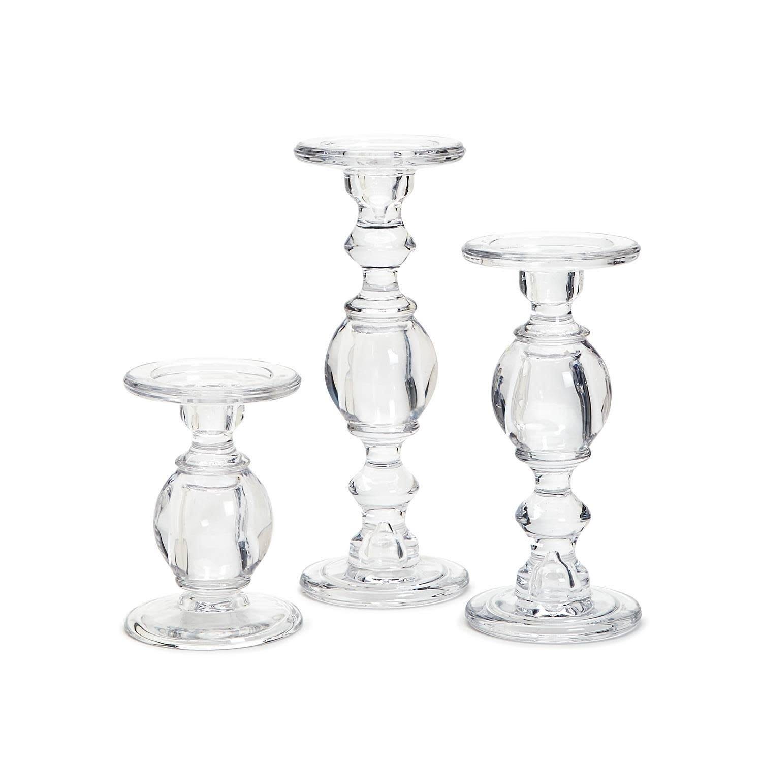 Elegant High-Glass Pedestal Candleholder | Image
