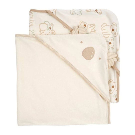 carters-baby-girls-2-pack-koala-hooded-towels-osz-ivory-khaki-1