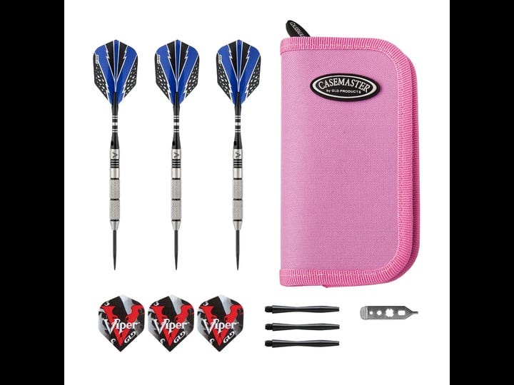 viper-cold-steel-tungsten-steel-tip-darts-21-grams-and-casemaster-deluxe-pink-nylon-dart-case-1