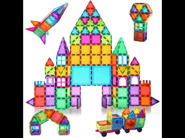 bmag-magnetic-tiles-120-pcs-magnetic-building-blocks-3d-magnet-tiles-for-kids-boys-girls-stem-constr-1