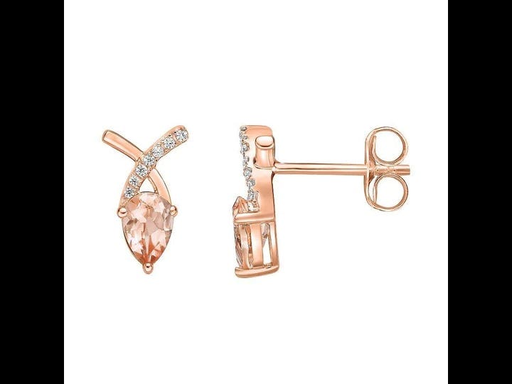 gemminded-10k-rose-gold-morganite-diamond-accent-stud-earrings-womens-pink-1