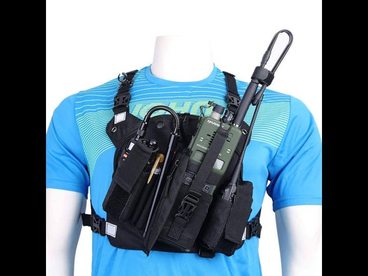 abbree-chest-harness-front-pack-pouch-holster-vest-rig-for-baofeng-uv-5r-bf-f8hp-uv-82-tyt-ham-two-w-1