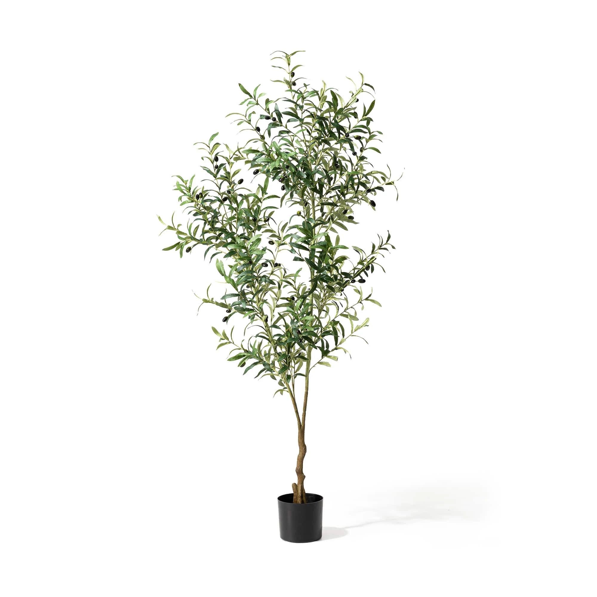 Glitzhome Realistic Faux Olive Tree - 6ft Potted Decoration | Image