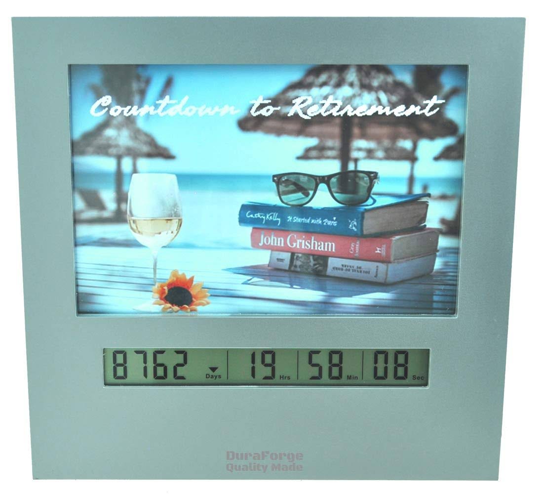 Duraforge Large Retirement Countdown Clock and Picture Frame | Image