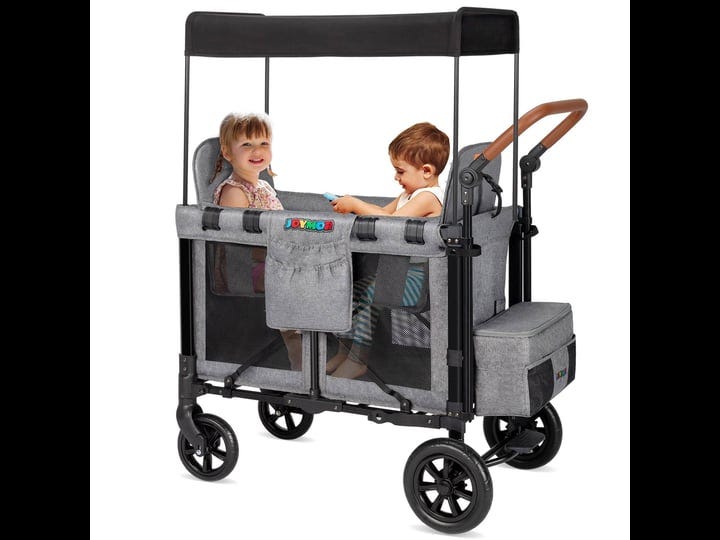 joymor-folding-stroller-wagon-with-face-to-face-high-seat-for-2-kids-baby-toddler-gray-unisex-1