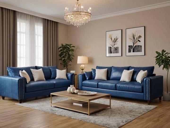 Blue-Faux-Leather-Sofas-3