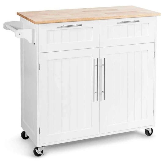 37-in-w-heavy-duty-white-rolling-kitchen-cart-with-butcher-block-top-and-double-drawer-storage-1